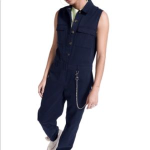 BP + Wildfang sleeveless navy jumpsuit (Nordstrom exclusive), size M